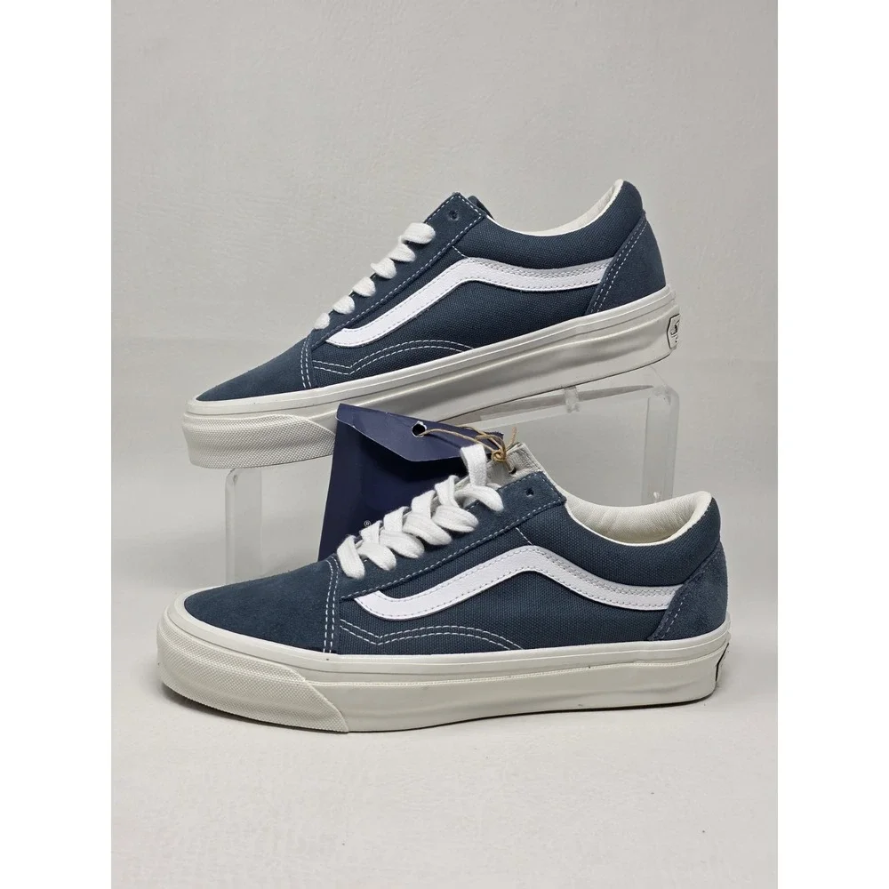 Vans Old Skool Deep Indigo Blue White VN000D7ZFOB Men's Size 5.5 Shoes New